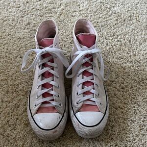 Pink platform converse